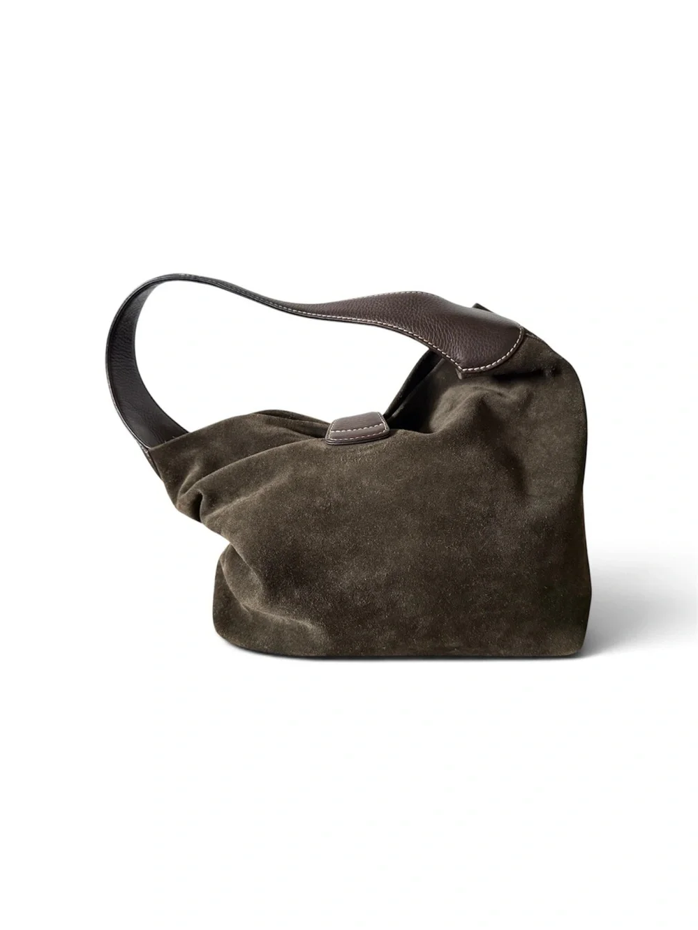Dooney & Bourke Forest Green Suede Hobo Bag with Gold Hardware